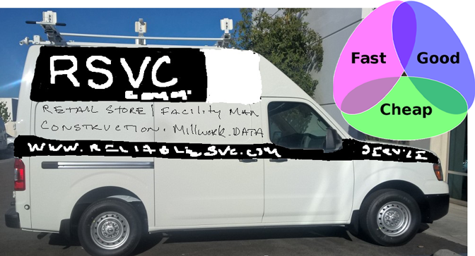 Van graphics, customer service, and the mysterious triangle